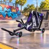 Carrinho Infantil Para Drift com LED - Preta