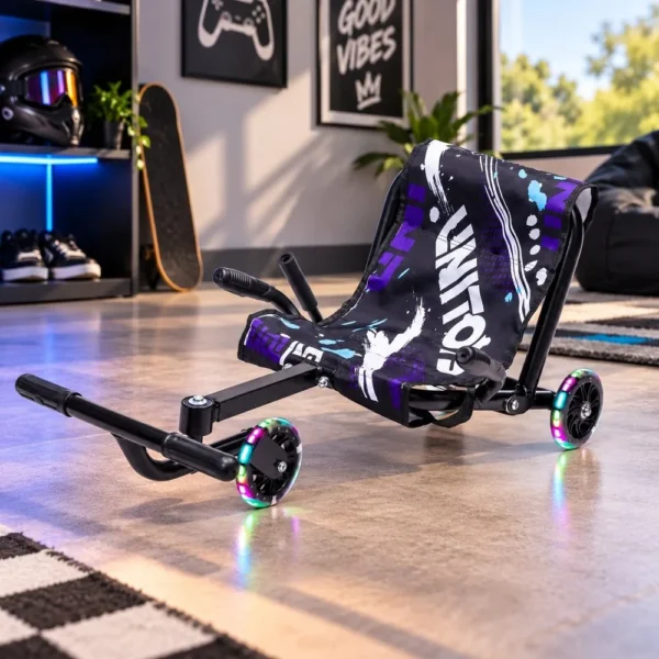 Carrinho Infantil Para Drift com LED - Preta - 2