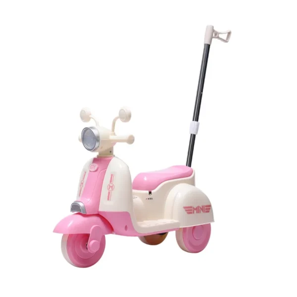 3722-2 Moto Elétrica Infantil com Empurrador - Rosa - 2