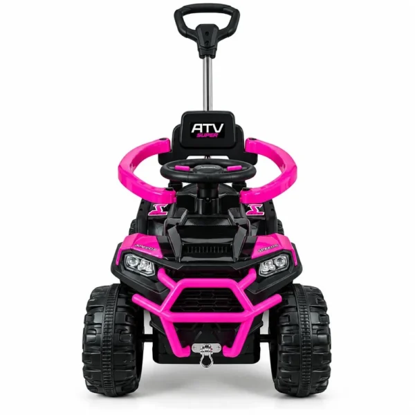 3731-2 Quadriciclo Elétrico com Empurrador Off Road - Rosa - 2