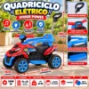 3732-5 Quadriciclo Infantil Elétrico com Empurrador Spider - Vermelho - 5