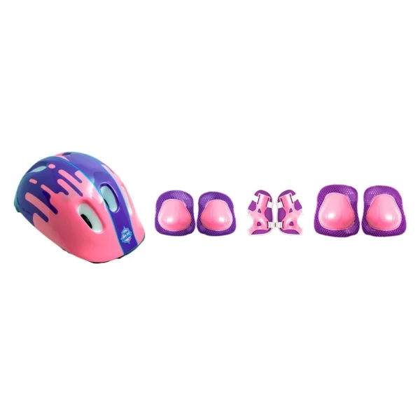 Kit Proteção e capacete Infantil Completo 7 peças