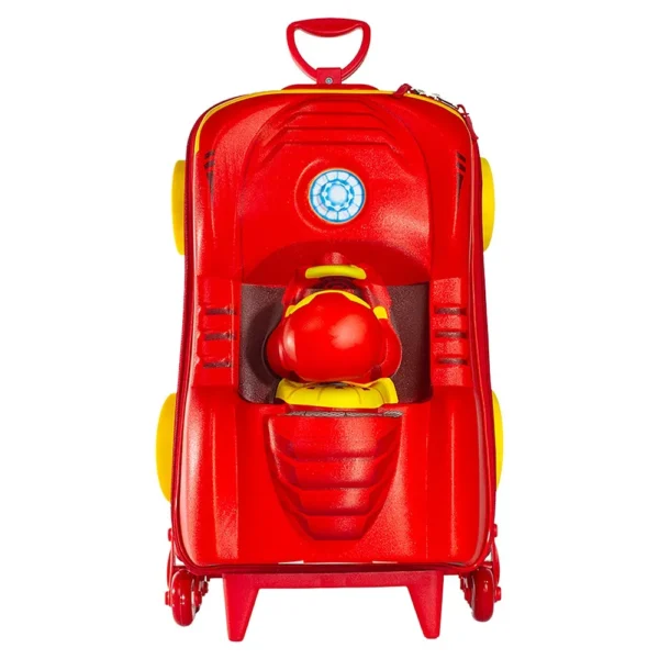 3850PM25-2 Mala Infantil Homem de Ferro 3D com Rodinhas - Vermelha - 2