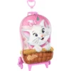 Mala Infantil Gatinha Marie 3D com Rodinhas - Rosa