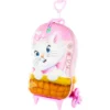 Mala Infantil Gatinha Marie 3D com Rodinhas - Rosa - 5