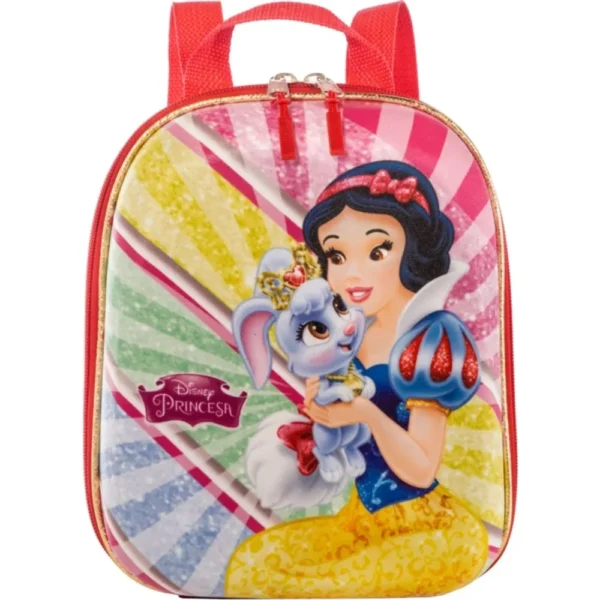 3855LX23-1 Mochila Infantil Branca de Neve Tamanho P - Vermelha