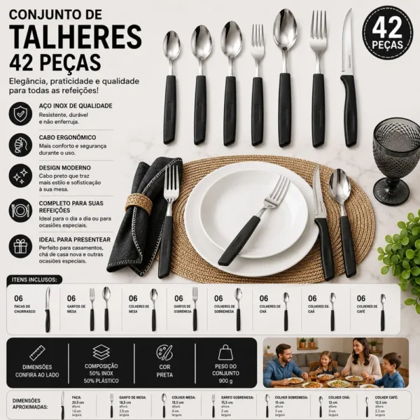539486-1 Conjunto Talheres 42 Peças New Caprese - 2