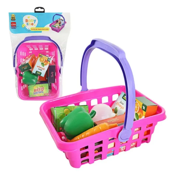 576-5 Cesta Supermercado Brinquedo com Frutas - 5