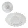 Kit 5 Pratos de Vidro Egípcio Estrela Transparente 3cm profundidade - Fundo