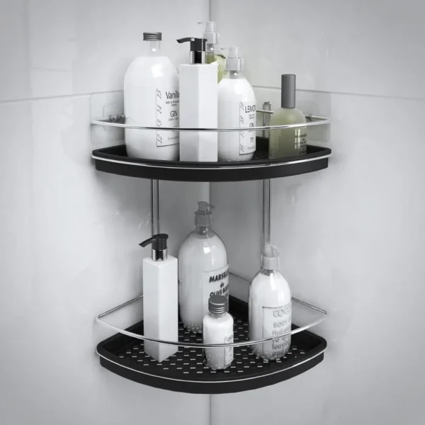 679-P-1 Porta Shampoo de Canto 2 Andares com Kit de - 2