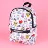 Mochila de Costa Escolar Personagens BT21 - Branca - 3