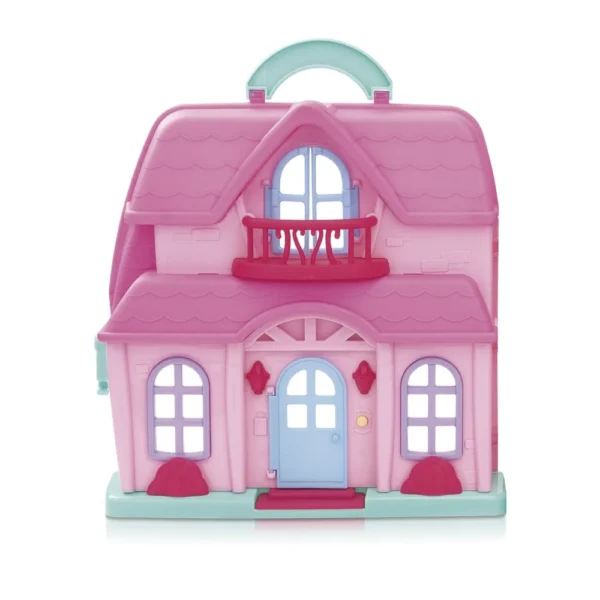 Casa Boneca Infantil Maleta Luz Som Móveis Acessórios Portátil Brinquedo - 3