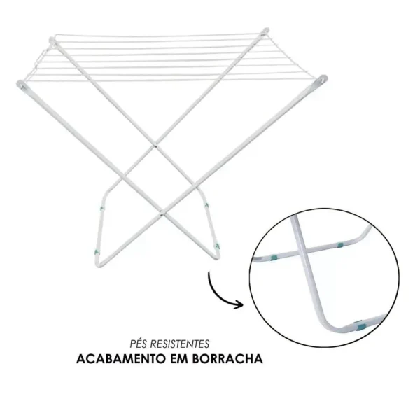 Varal de Chão Portátil - Branco - 3