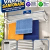 Varal 1 Metro de Parede ou Teto com 5 Varetas - Branca - 3