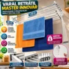 Varal Individual em Aço 150cm com 5 Varetas para Teto ou Parede - 2