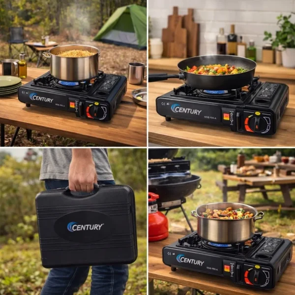 802323-5 Fogareiro Portátil De Mesa Maleta Para Camping e Cozinha - 5