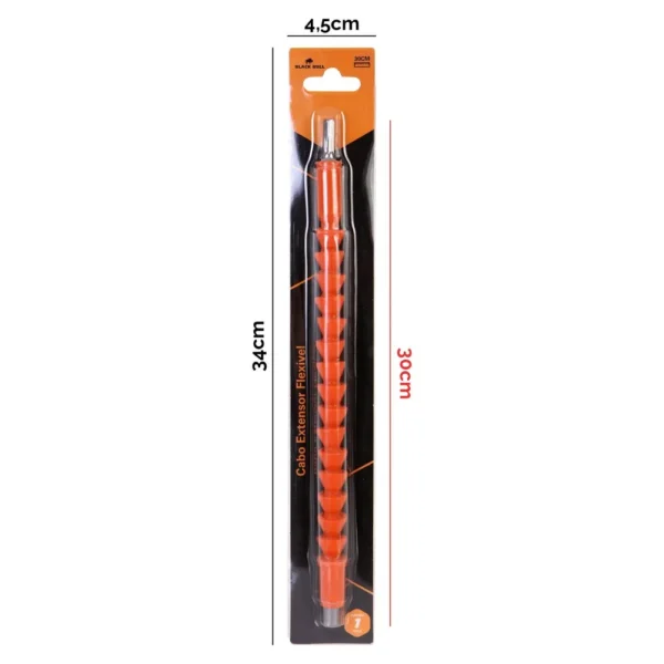Cabo Extensor Flexível 30 cm - Laranja