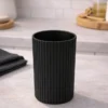 Conjunto para Banheiro com tampa de Bambu - Preta - 5