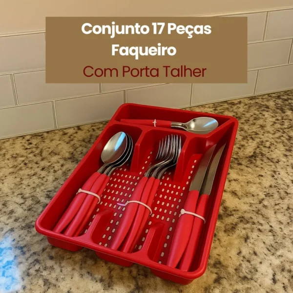 838599-1 Conjunto 17 Peças Faqueiro com Porta Talher - 2