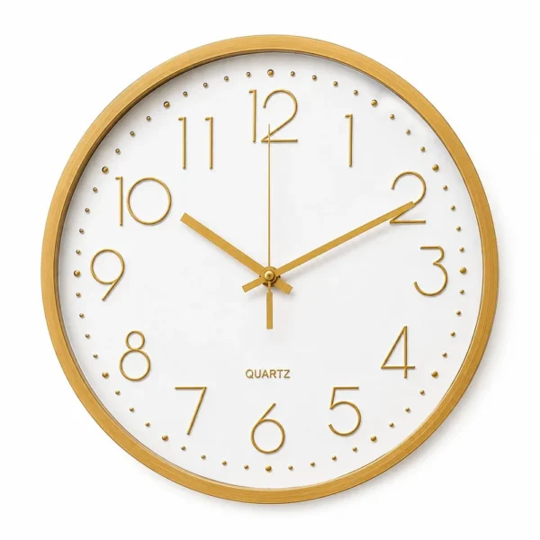 860163-1 Relógio de Parede 30cm - Dourada