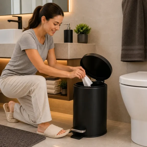 Lixeira com Pedal 3 Litros - Preta - 3