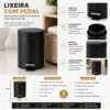 860545-4 Lixeira com Pedal e Tampa 5 Litros - Preta - 4
