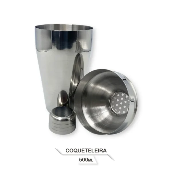 Kit Bar 5pçs Coqueteleira Profissional Aço Inox 550ml Caipirinha - 3