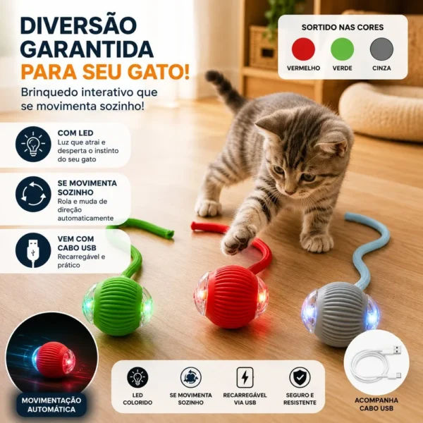 Brinquedo bola interativa que se movimenta - Sortido