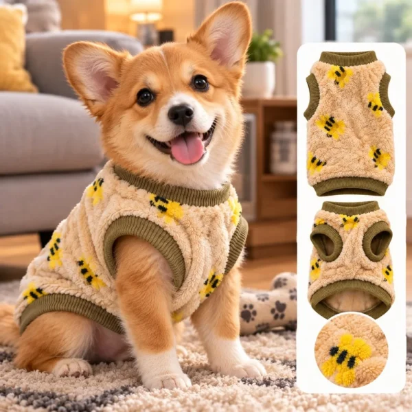Roupa Vestir Vestir Cachorro Gato para Pet Tigre - Marrom