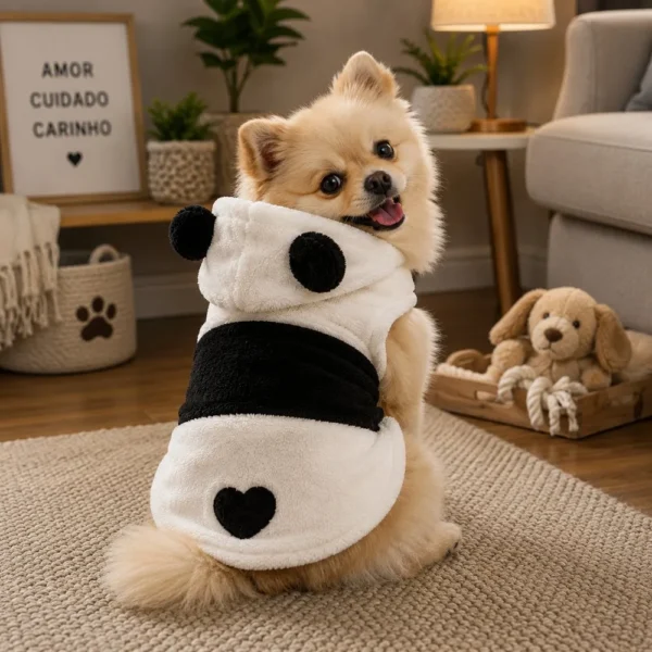 895714-2 Roupa para Pet Panda - Branco - 2