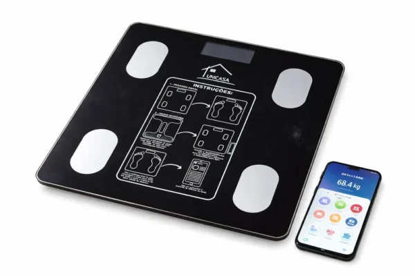 961202-2 Balança Digital de Medição por Bioimpedância com Bluetooth 140kg - Preta - 2