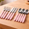 966481-2 Conjunto Talheres New Caprese 12 Peças - Rosa - 2