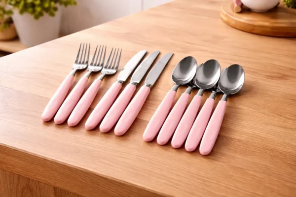 966481-2 Conjunto Talheres New Caprese 12 Peças - Rosa - 2