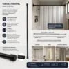 Tubo Extensível para Cortina 90cm a 1,40m -Preto - 2