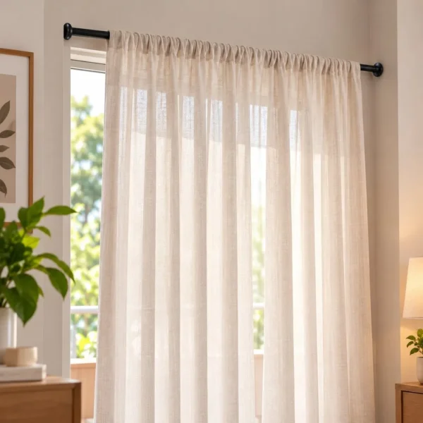 9803-2 Tubo Extensível para Cortina 90cm a 2,10m - Preto - 2