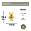 Fita Métrica com Manivela e Alça 50 Metros - Amarela - 5