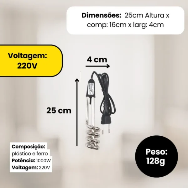 AR0376-3 Ebulidor Elétrico Ferve Água Rápido 1000W- 220V - 3