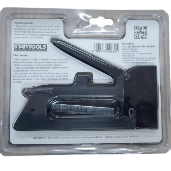 AR0402-2 Grampeador Para Tapeceiro com 100 Grampos de 8mm - Preta - 2