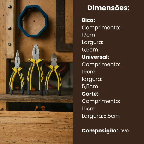 Conjunto de Alicates Profissional Ferramentas - 2