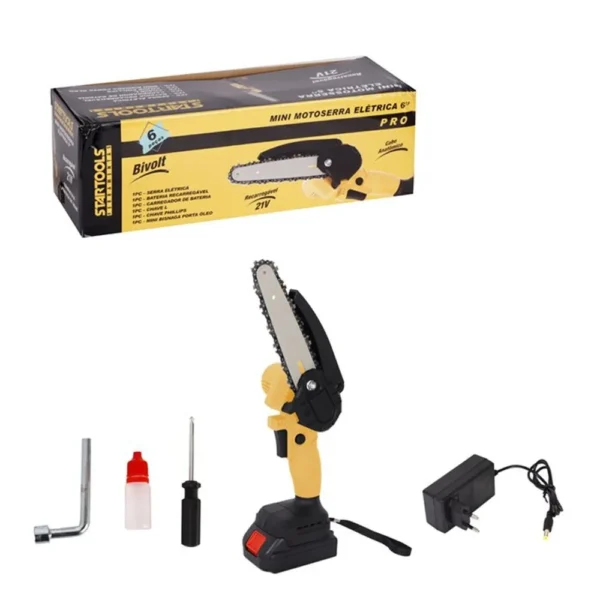AR0476-2 Mini Motosserra Elétrica 6'' Com Bateria Recarregável Bivolt - 2