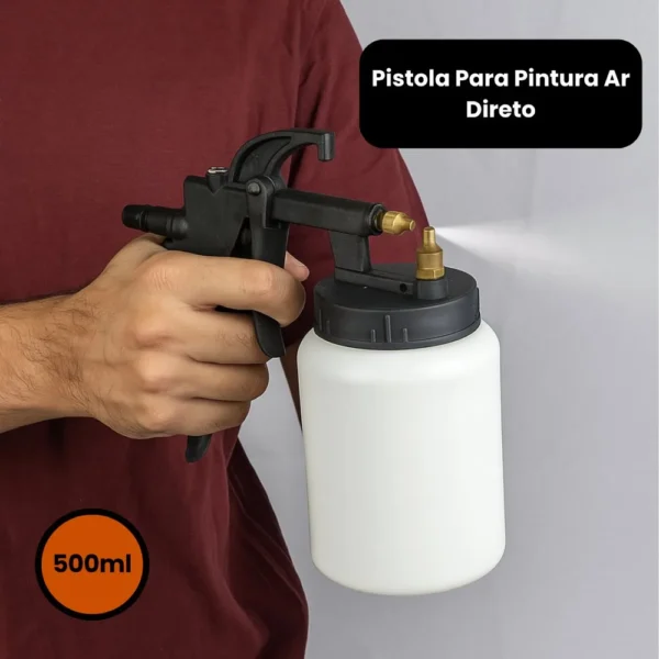 AR0627-1 Pistola Para Pintura Ar Direto 500ml