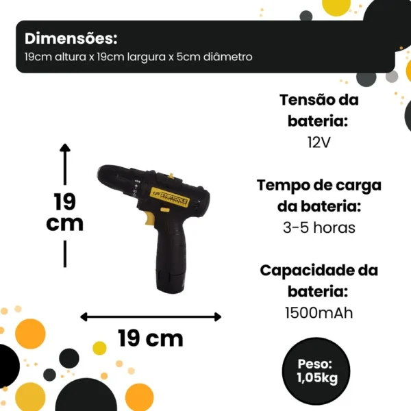 AR0739-5 Parafusadeira e Furadeira a Bateria 12V - 5