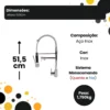 AR0795-5 Torneira de Mesa com Ducha Extensível Para Cozinha 51,5cm - Inox - 5