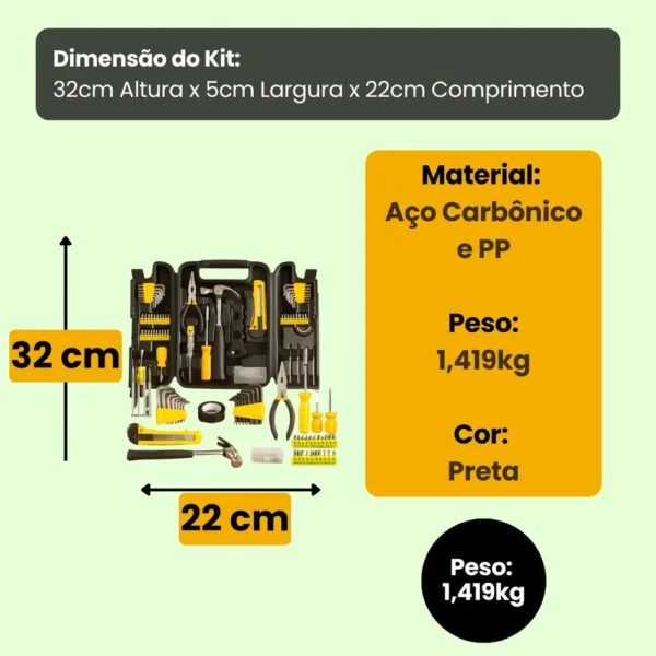 AR0798-5 Jogo de Ferramenta com Maleta 200 Peças - Preta - 5