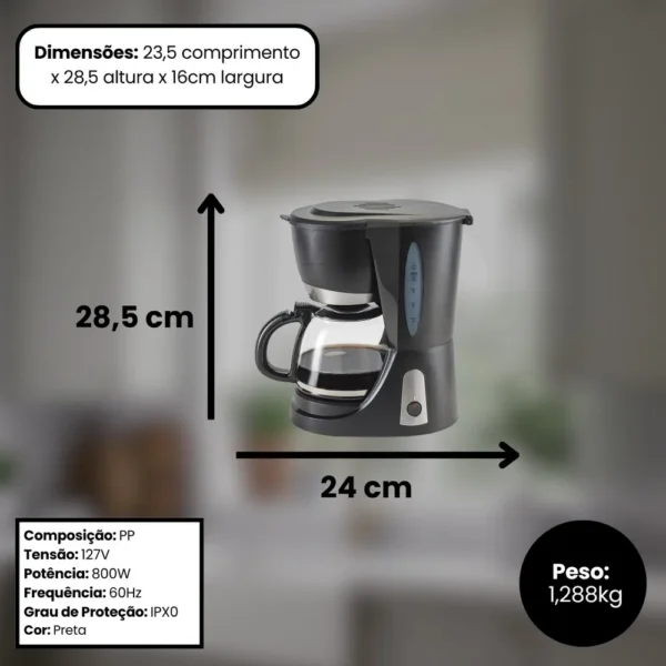 Cafeteira Elétrica 30 Xícaras 127V - Preta - 2