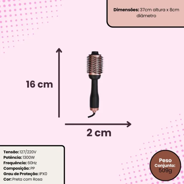 AR0887-3 Escova Secadora de Cabelo Profissional Bivolt 1300W - 3