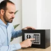 Cofre Digital Eletrônico com Teclado e Chave - Preta - 2