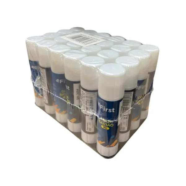 Conjunto com 24 unidades Cola Bastão Branca de Uso Escolar