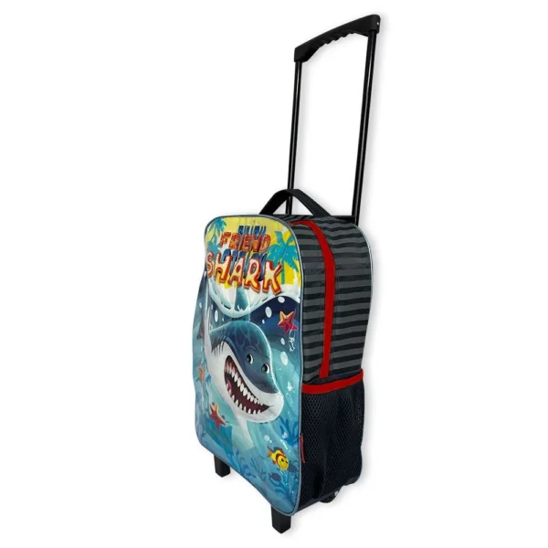 Kit Mochila Infantil Escolar com 3 peças Tubarão
