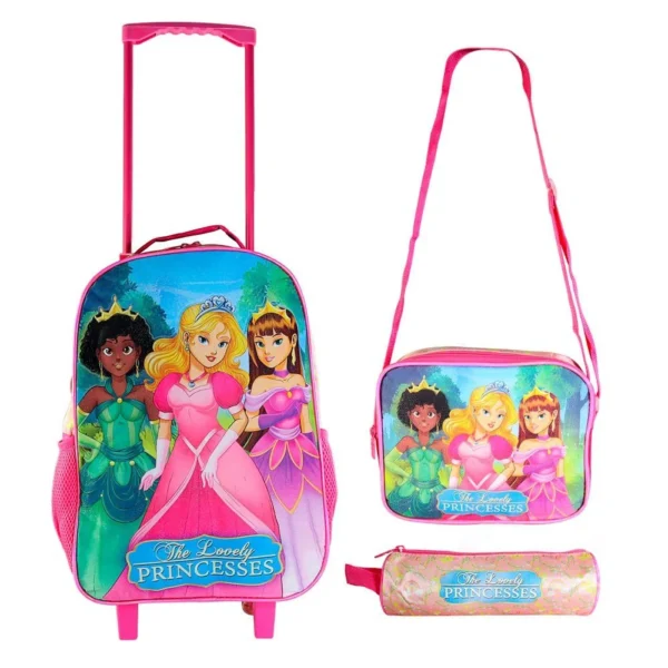 BPD33065-4 Kit Mochila Infantil Escolar com 3 peças Princesas - 4